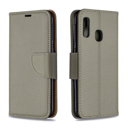 Samsung Galaxy A20e Hoesje Lychee Schuine Flap