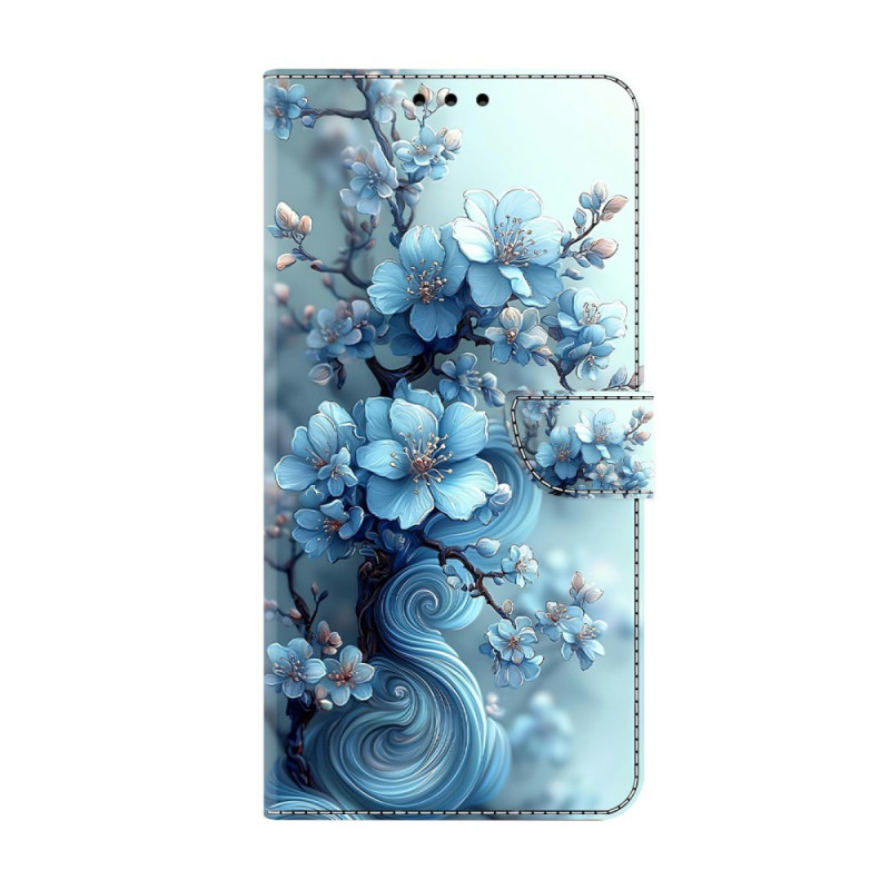 Samsung Galaxy S26 Plus Etui Bloemen Ijsblauw