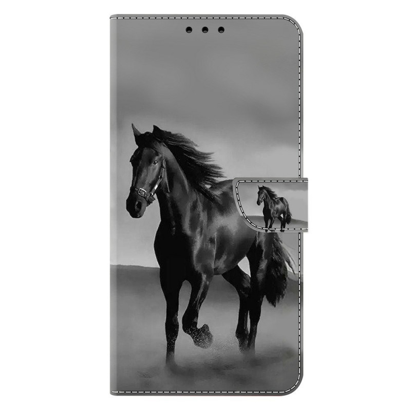Housse Samsung Galaxy A37 5G Cheval Noir
