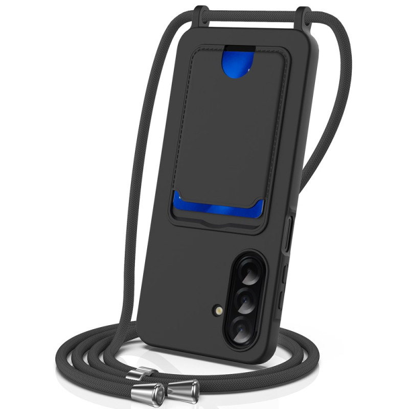 Samsung Galaxy A37 5G Vloeibaar Silicone Koord Kaart Etui