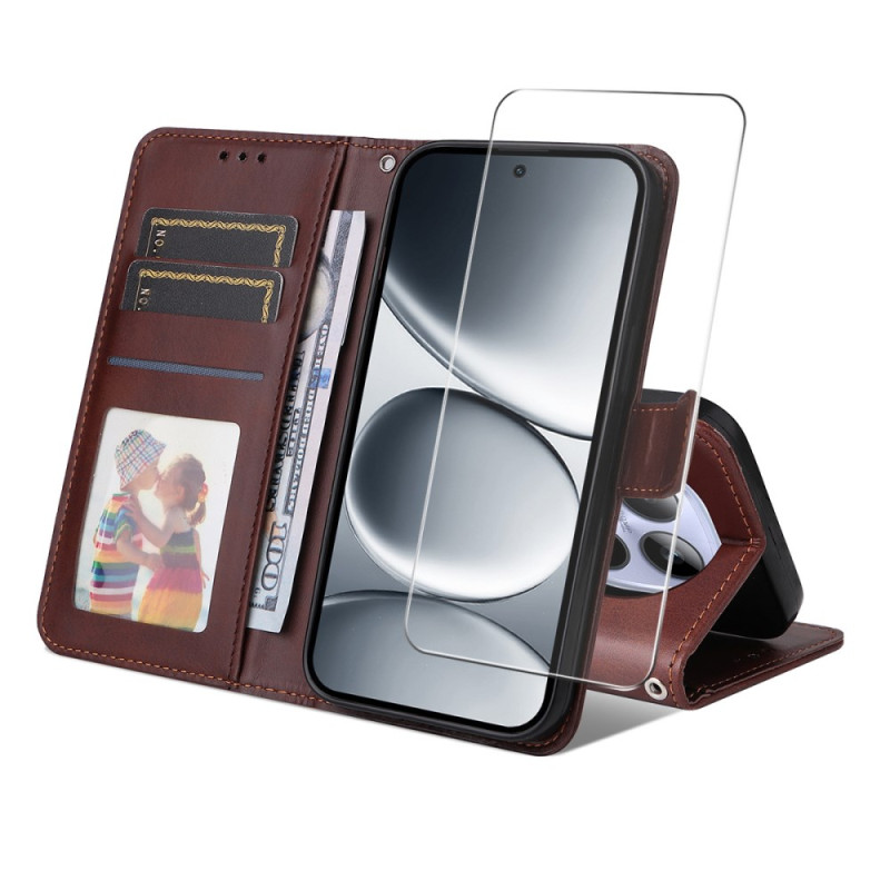 Xiaomi Redmi Note 15 Pro 4G Kunstleren Hoesje met Schermbeschermer