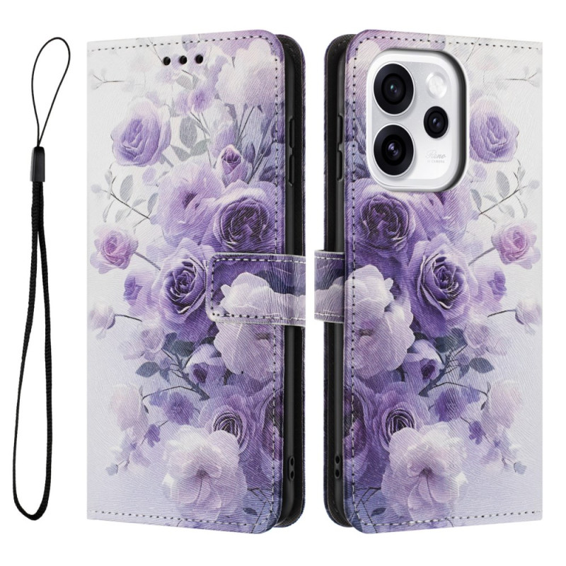 Etui Oppo Reno 15 F 5G Paarse Rozen