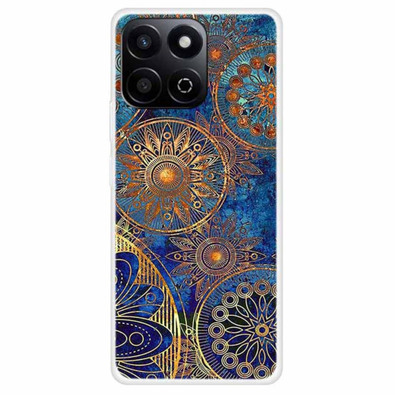 Honor X7c 4G / 200 Smart 5G Gouden Bloemen Hoesje