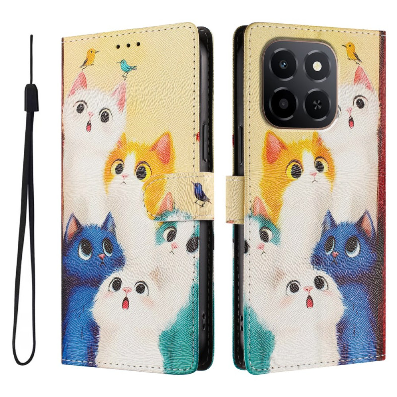 Honor X5b / X5b Plus / X6c 4G hoesje Gekleurde katten