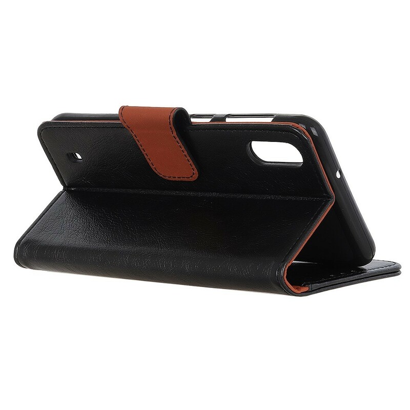 Samsung Galaxy A10 Cover Glanzend Leer Effect Chic Samsung Galaxy A10 Cover Glanzend Leer Effect Chic