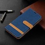 Samsung Galaxy A10 stof en leer effect case met riem