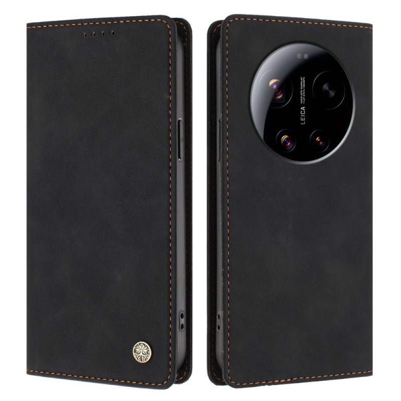 Flip Cover Xiaomi 17 Ultra 5G Effet Daim Protection RFID