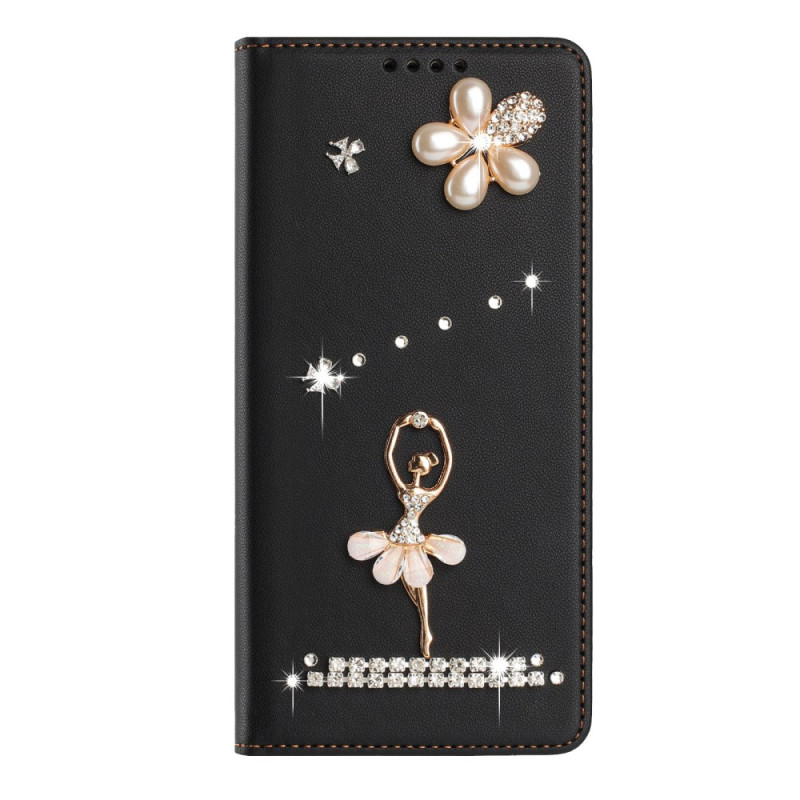 iPhone hoesje 17E / 16E RFID-bescherming en Balletdanser Strass (RFID-bescherming)
