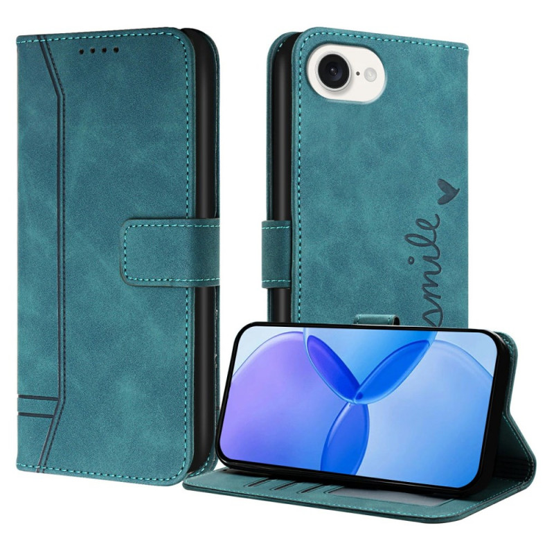 Hoesje iPhone 17E / 16E Suede effect Smile