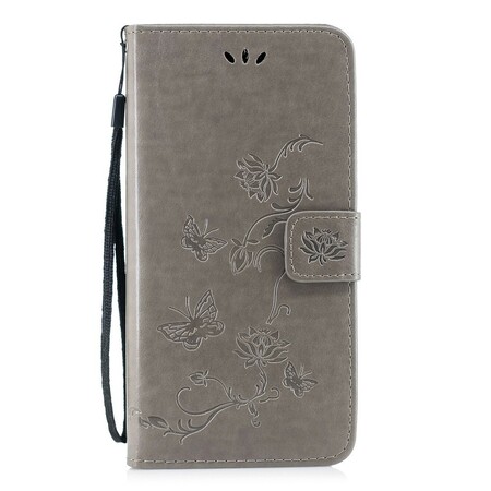 Hoesje Huawei P Smart Z Vlinders en bloemen met riem