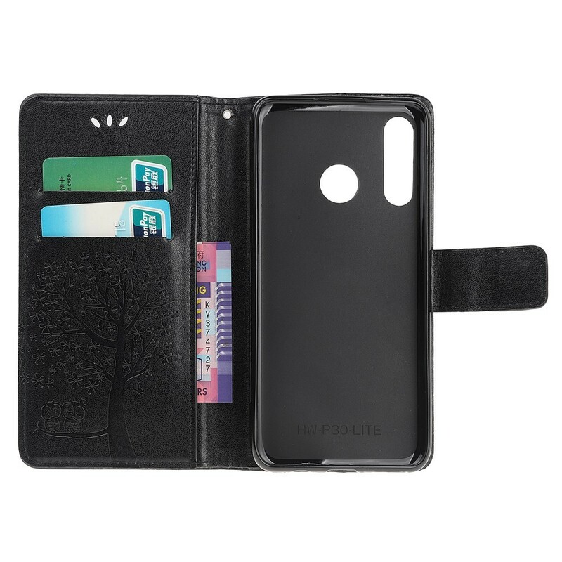 Hoesje Huawei P Smart Z Boom en Uilen met riem