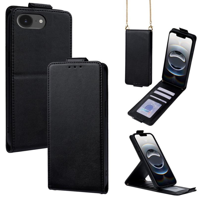 Hoesje iPhone 17E / 16E Verticale flap en schouderriem