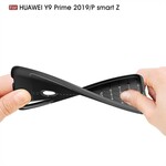Huawei P Smart Z Lederen Hoesje Litchi Dubbele Lijn