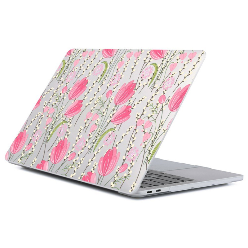 MacBook Air 13'' hoes (2026) / (2025) / (2024) / (2022) Roze bloemen