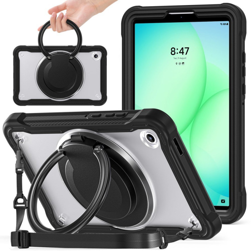 Samsung Galaxy Tab A11 hoesje met draaibaar handvat en schouderriem