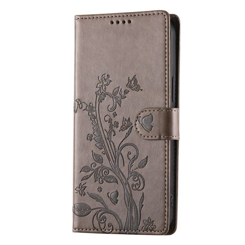 Hoesje Poco X8 Pro 5G Vlinder Bloem