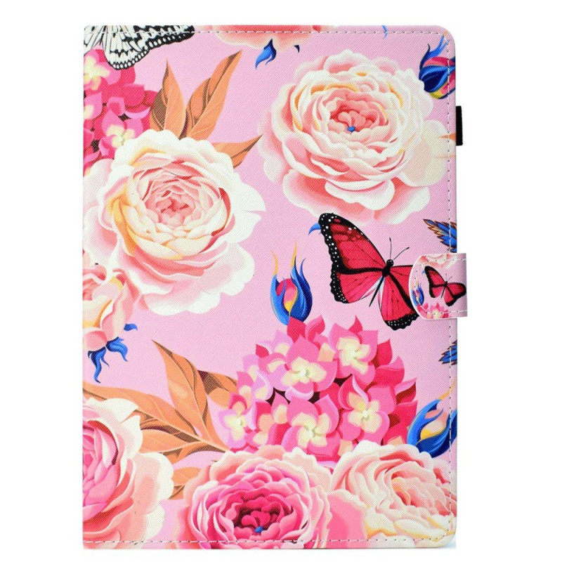 Samsung Galaxy Tab A 10.1 (2016) Etui Bloemen en Vlinders
