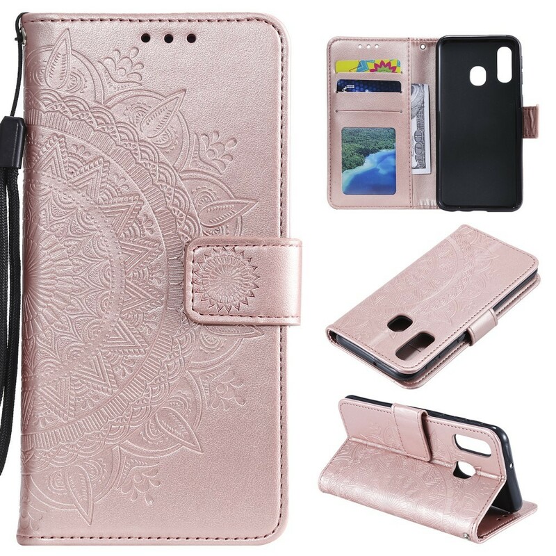 Samsung Galaxy A40 Mandala Zon Hoesje Samsung Galaxy A40 Mandala Zon Hoesje