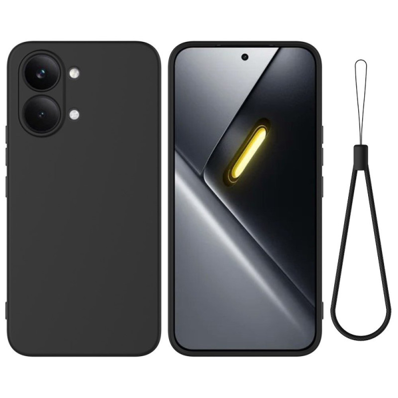 Poco X8 Pro Max 5G vloeibare siliconenhoes met riem