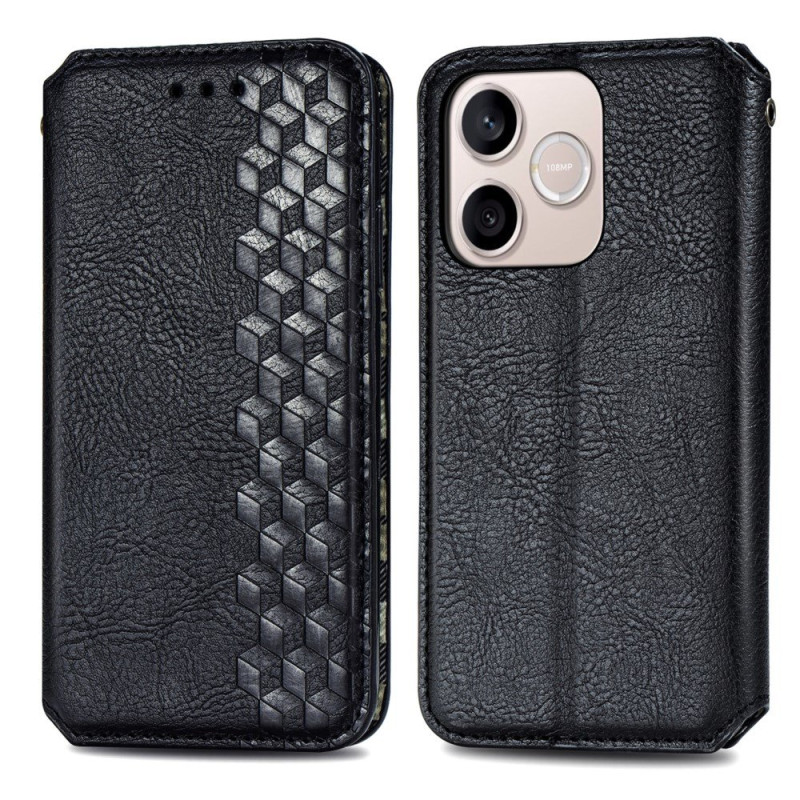 Flip Cover Honor 600 Lite Suede Effect Losanges