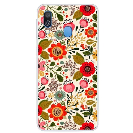 Samsung Galaxy A40 Hoesje met bloemenmotief