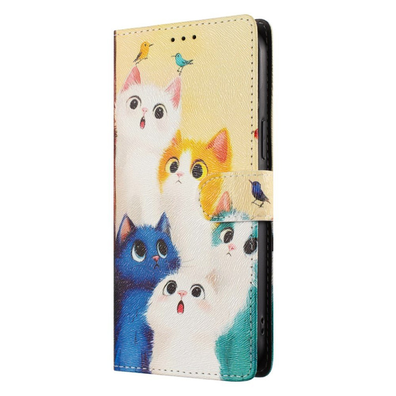 Honor 600 Lite hoesje Gekleurde katten