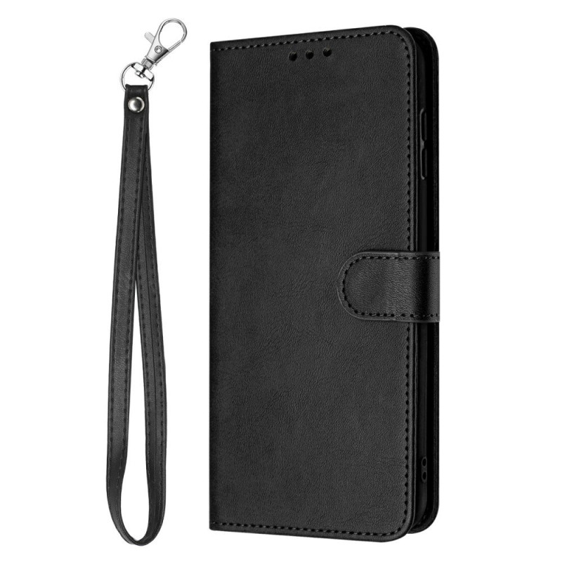 Hoesje. Poco X8 Pro Max 5G Effen Leren Effect met Koord