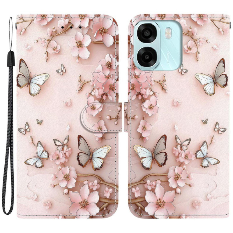 Hoesje Oppo A6 5G / A6X 5G / 4G Roze Vlinders