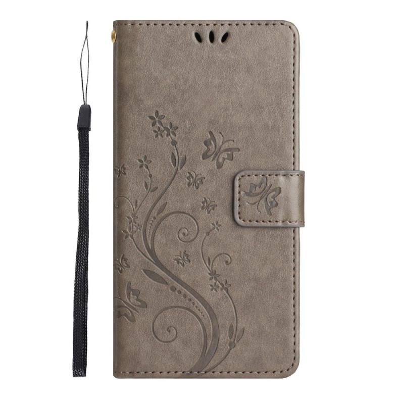 Cover Motorola Edge 60 Neo / 50 Neo Vlinders en bloemen patroon