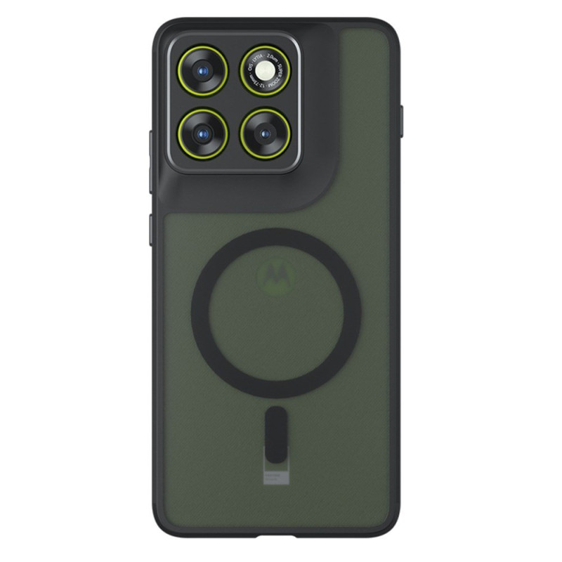 Motorola Edge 70 Magnetisch Hoesje Transparant Zwart Mat Anti-Druk