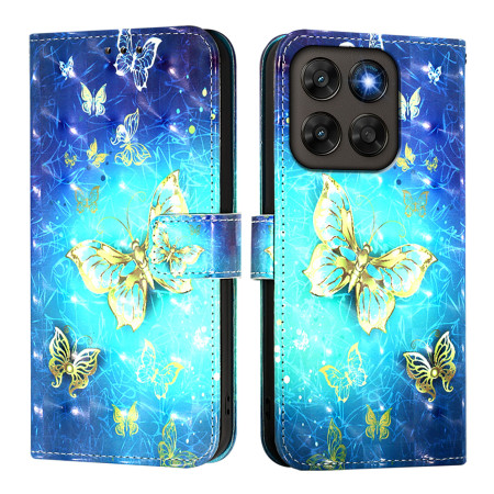 Moto G77 / G67 Goud Vlinder...