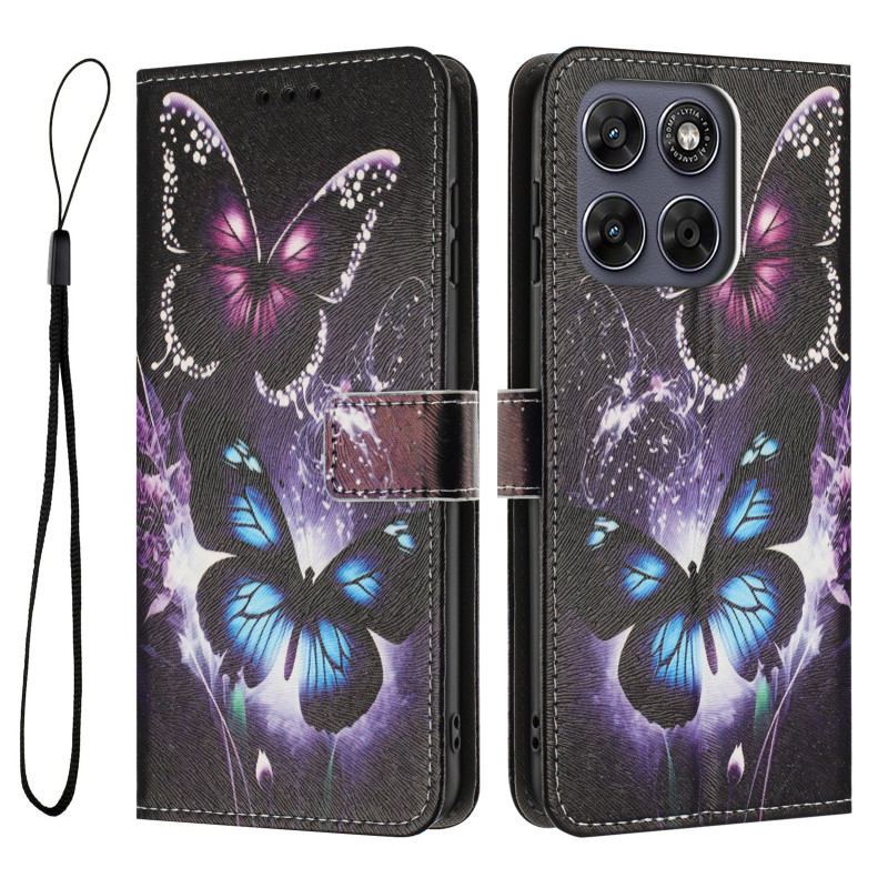 Moto G77 / G67 Twee Vlinders Hoesje