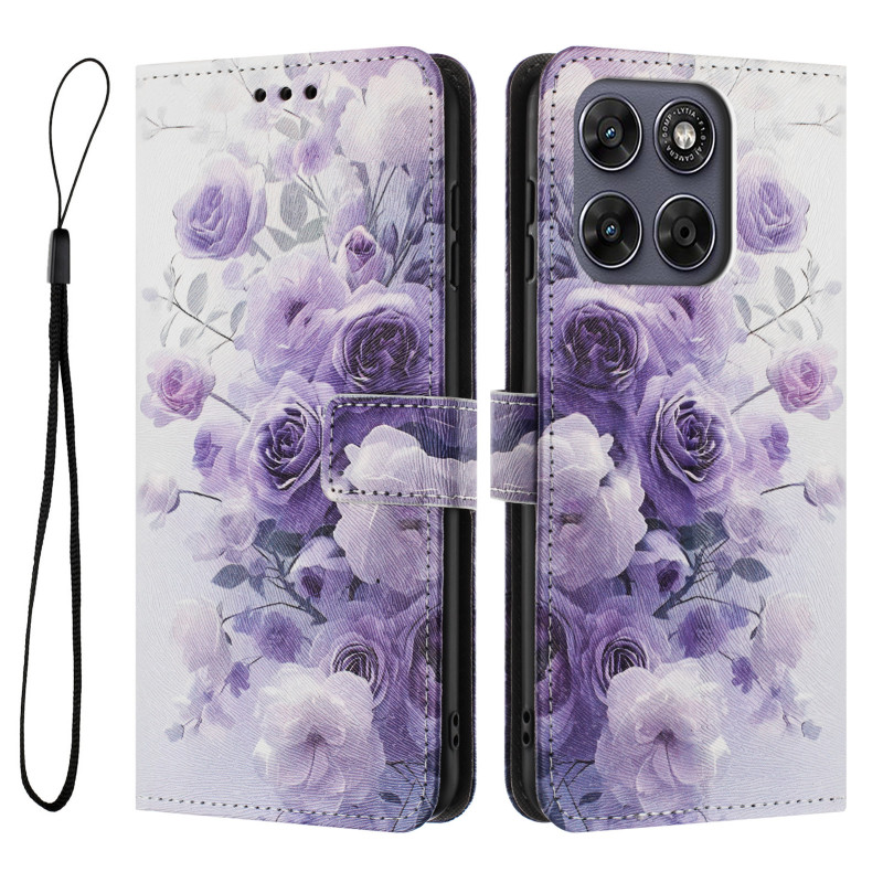 Moto G77 / G67 paars hoesje
