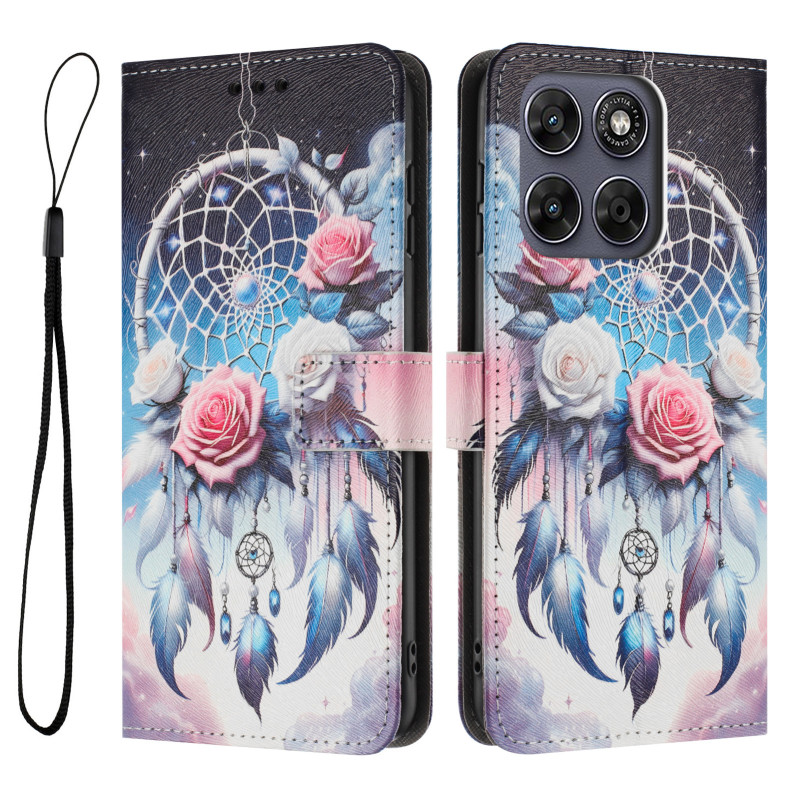 Moto G77 / G67 Etui Bloemen dromenvanger