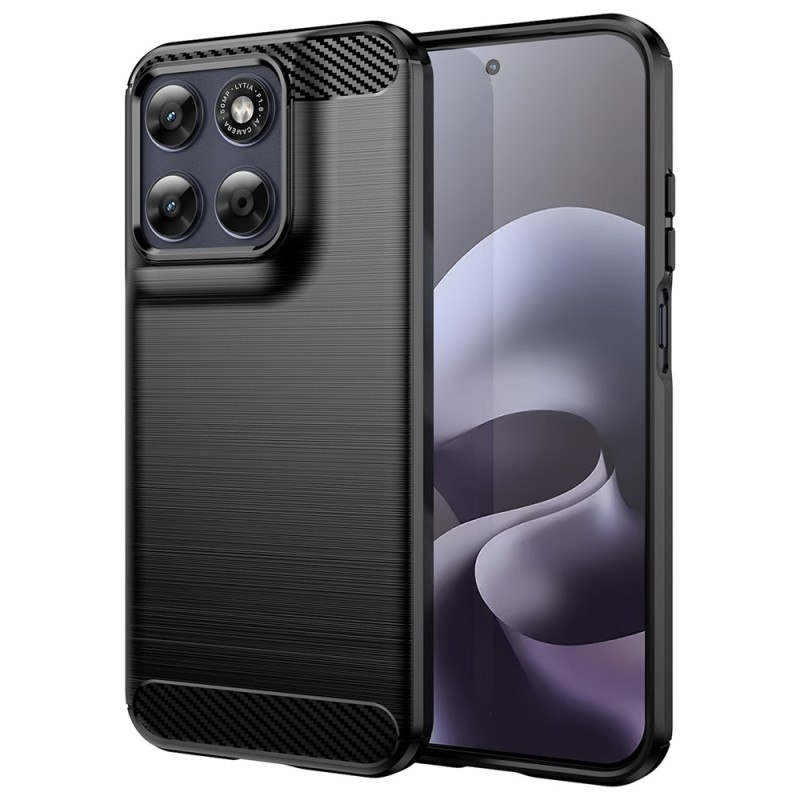 Moto G77 / G67 Geborsteld Koolstofvezel Hoesje