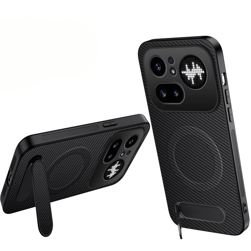 Nothing Phone (4a) Pro Koolstofvezel Case Ondersteuning