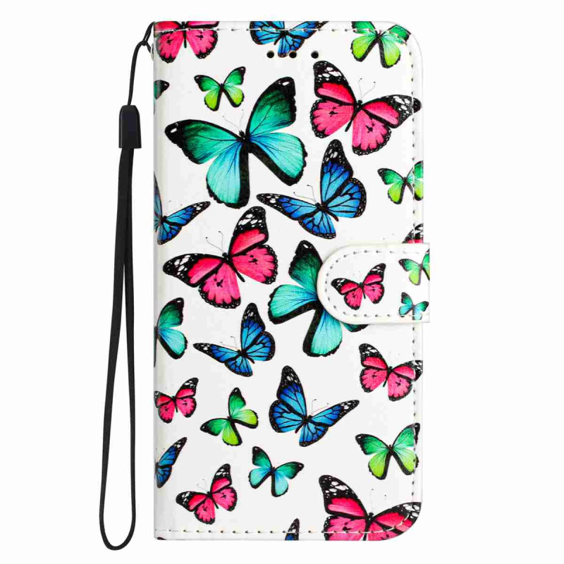 Honor 600 Etui Gekleurde Vlinders