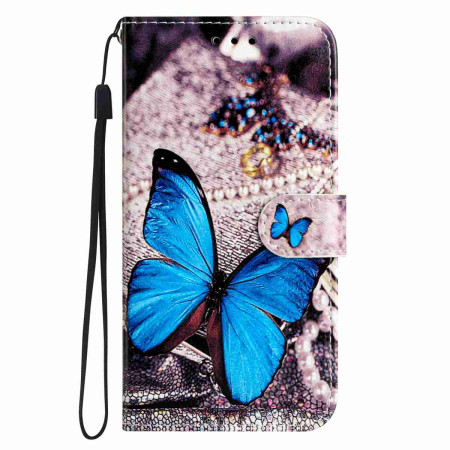 Honor 600 Blauw Vlinder Etui