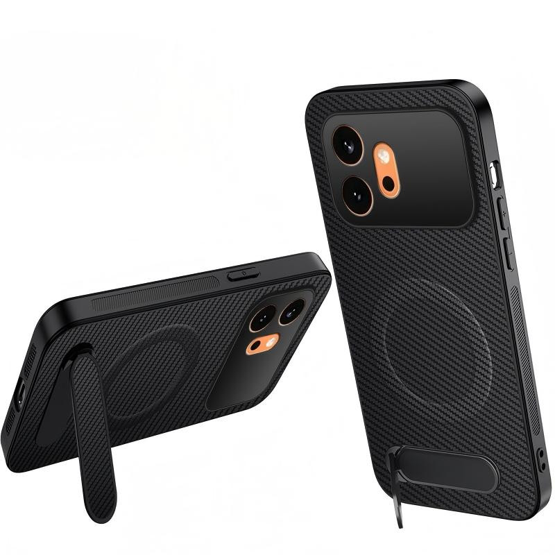 Honor 600 Koolstofvezel Hoesje met Standaard