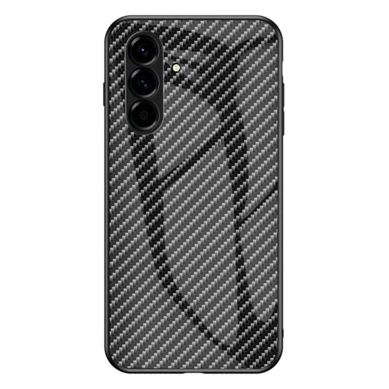 Samsung Galaxy A27 5G Koolstofvezel Gehard Glas Hoesje