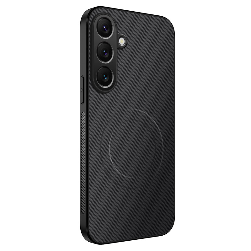 Samsung Galaxy A27 5G magnetisch koolstofvezel hoesje