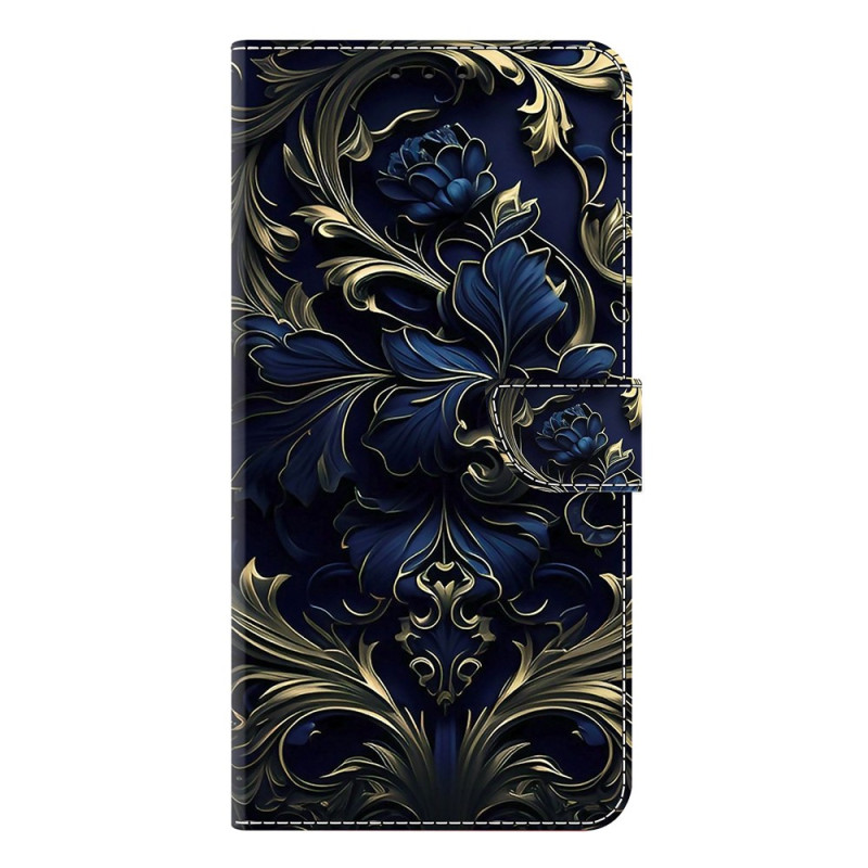 Samsung Galaxy A27 5G Blauw Gebloemd Hoesje