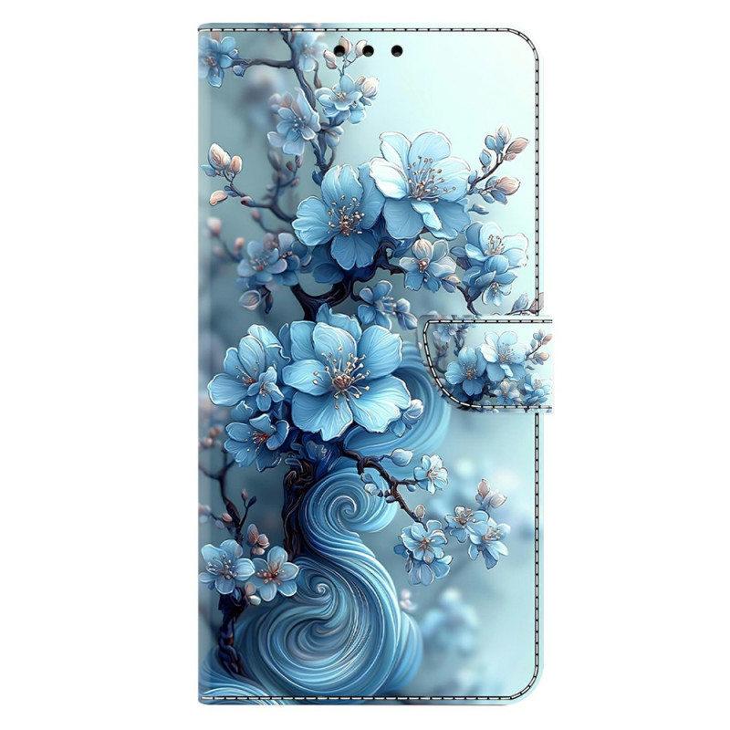 Samsung Galaxy A27 5G Hoesje Ijsblauw Bloem