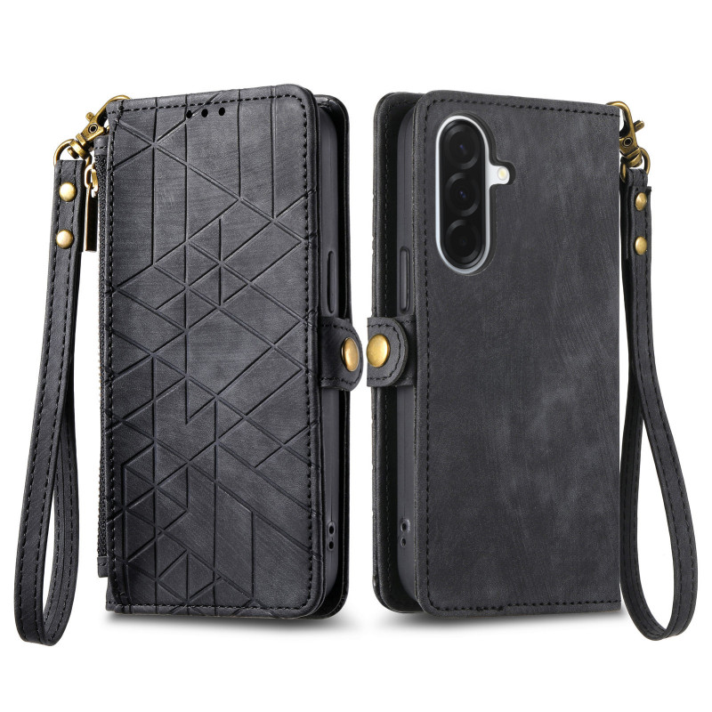 Samsung Galaxy A27 5G Portemonnee Hoesje Geometrisch Ontwerp