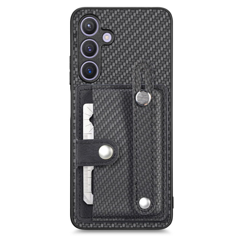 Samsung Galaxy A27 5G Hoesje Kaarthouder en Koord Koolstofvezel