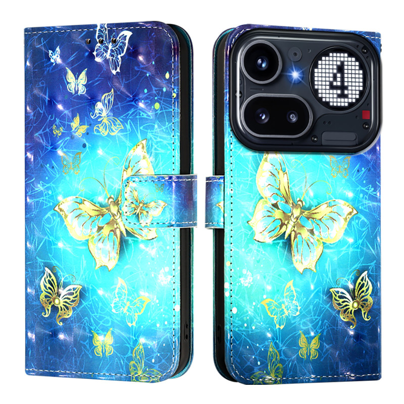 Nothing Telefoonhoesje (4a) Pro Goud Vlinders