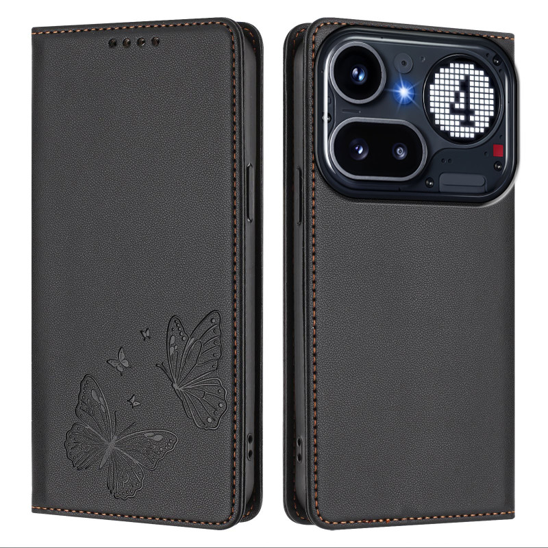 Flip Cover Nothing Phone (4a) Pro Vlinders in reliëf