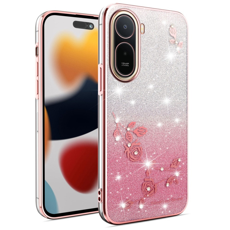 Xiaomi Redmi A7 Pro Bloem en Bergkristal Hoesje KADEM