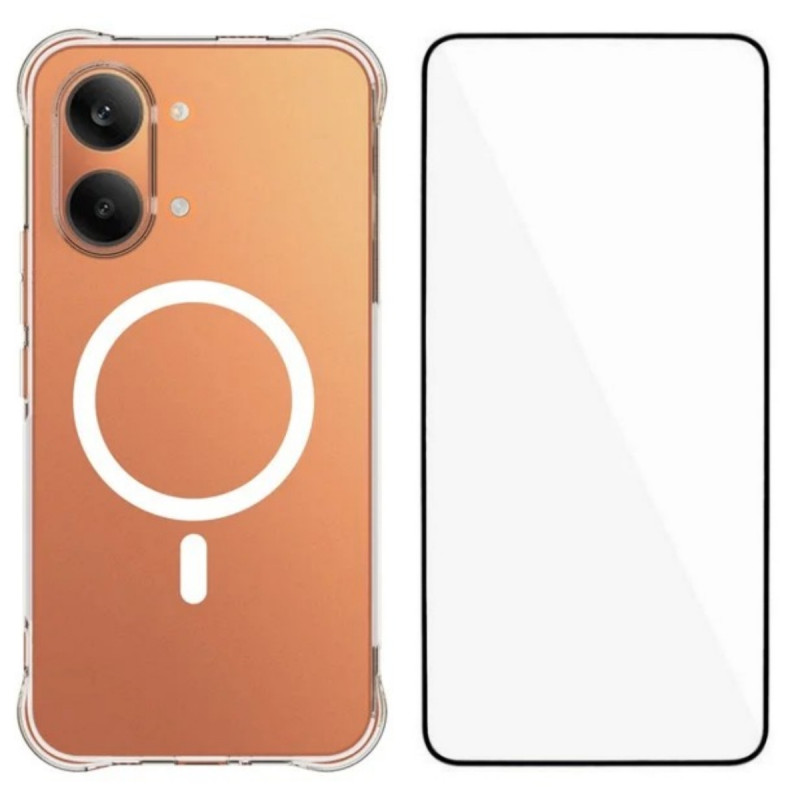 Poco X8 Pro Max 5G magnetische transparante behuizing met screenprotector