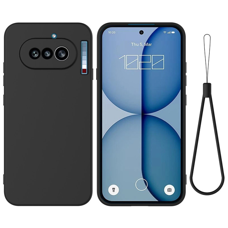 Nothing Telefoonhoesje (4a) Vloeibaar Silicone met Riempje